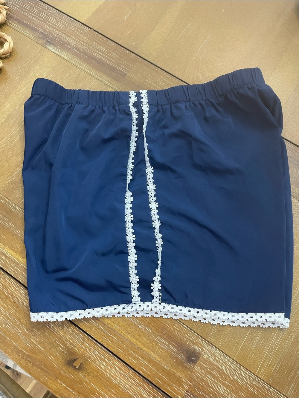 PacSun Navy Blue Women's Lace Trim BOXER Shorts
Cute Patriotic wear